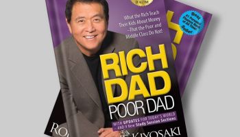 Cover of Rich Dad Poor Dad book.